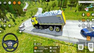 Curved Road Truck driving bus simulator Indonesia  Truck Game