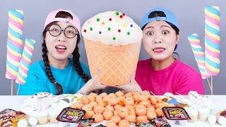 Giant Food Big Marshmallow Dessert Mukbang DONA