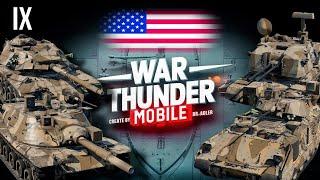 Обзор взвода США на 9 ранге в War Thunder Mobile MBT-70 M60A3 TTS M3A3 Bradley M247