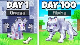 100 DAYS From OMEGA to ALPHA WOLF in Minecraft