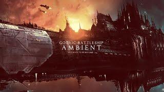 Gothic Battleship ambient Segmentum Solar  Giant Cathedral floating through deep space