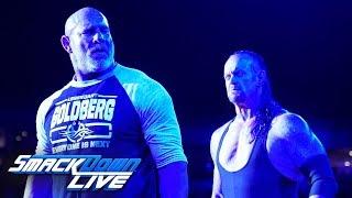 Goldberg and The Undertaker meet face-to-face SmackDown LIVE June 4 2019