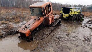 ДТ75 Болотник и Вездеход Мажор против тракториста в болоте