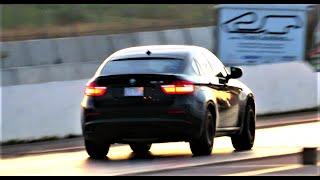 BMW X6M E71 vs Camaro vs Jeep Grand Cherokee 14 mile drag racing