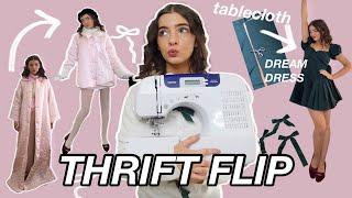 THRIFT FLIP I made my dream wardrobe in 3 days 🪡 sewing my own clothes