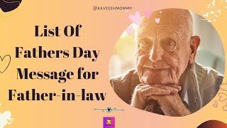 List Of Fathers Day Message for Father in law