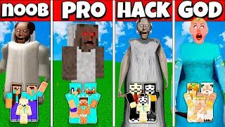 Minecraft Battle FAMILY GRANNY HOUSE BUILD CHALLENGE NOOB vs PRO vs HACKER vs GOD Animation 2