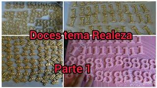 Rotina de encomenda doces personalizados tema Realeza - parte 1