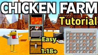 Simple Automatic Chicken Farm Tutorial  Minecraft Bedrock 1.19