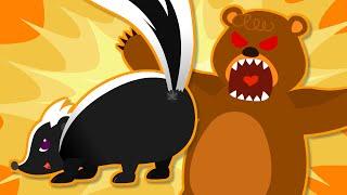 Stinky Skunk Farts Play  Words  Animal Play  Kids Cartoon  Kids Animation  TidiKids