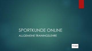 Sportkunde Online - Allgemeine Trainingslehre