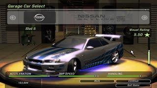 GT-R34 Brian OConnors NEED FOR SPEED UNDERGROUND2 - TUNING & RACE Part18