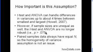 Homogeneity of Variance part 3