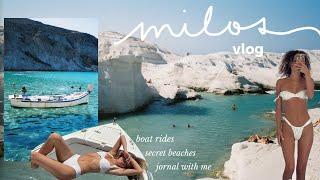 milos vlog  my favorite spots on the island renting a boat greece sunsets & journal with me