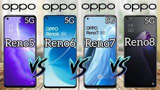 Oppo Reno 5 5G Vs Oppo Reno 6 5G Vs Oppo Reno 7 5G Vs Oppo Reno 8 5G  Full Comparison 2022