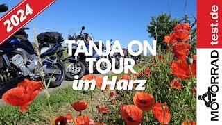 Motorrad Tour Harz 2024  Tanja unterwegs im Harz mit neun weiteren Bikerinnen...