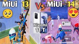 Miui 13 vs miui 14 Performance Comparison   Xiaomi 11T pubg test  PUBG MOBILE