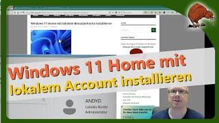 Windows 11 Home mit lokalem Benutzerkonto installieren