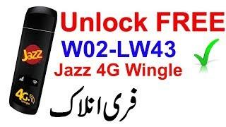 Jazz 4G Wingle Unlock FREE  Jazz 4G black Wingle W02-LW43 Unlock 1000%