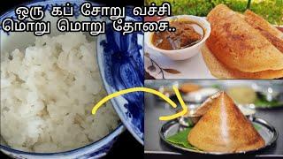 இனி மிச்சமான சோறுவச்சி உடனே இந்த கிரிஸ்பி தோசை செய்ங்கrecipeMy kitchen by fasaLeft over rice dosa