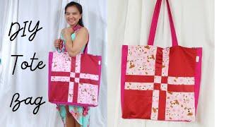 DIY Tote BagSewing IdeasDisappearing 4 Patch Quilt Block Idea