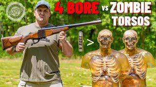 4 BORE Rifle vs Zombie Torsos The Biggest Rifle Ever 