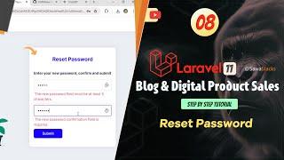 #8. Laravel 11 Reset Password Tutorial  PHPMailer Mailtrap & Custom Helpers