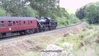 46443 Light Engine leaves Highley 9th August 2009