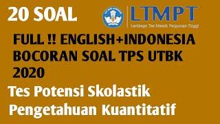 BOCORAN SOAL UTBK 2020 PENGETAHUAN KUANTITATIF In English H-2