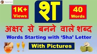 Sha se Shabd  श अक्षर से बनने वाले शब्द  Words from Sha Hindi Letter with Pictures  Talavya Sha