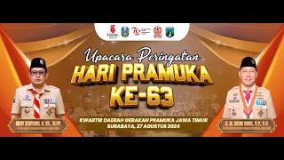 Live  Upacara Hari Pramuka Ke - 63  Kwartir Daerah Gerakan Pramuka Jawa Timur