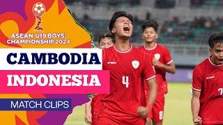HIGHLIGHT HASIL INDONESIA VS KAMBOJA U19  2 - 0  PIALA AFF U-19  ASEAN U19 Championship 2024