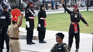 INDIA VS. PAKISTAN FACE-OFF AT WAGAHATTARI BORDER CEREMONY WITH COMMENTARY 4K