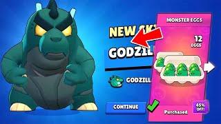 OMG GODZILLALEGENDARY EGGS  LEGENDARY NEW GIFTS 17 NEW BRAWLERS BRAWL STARS UPDATE