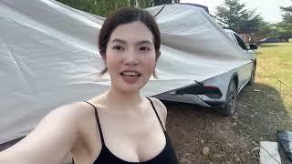 EV CAMPING ️ แคมป์ปิ้งนอนในรถไฟฟ้า La Colline Campground สุพรรณบุรี