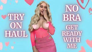 4K Try On Haul  Get Ready With Me  See Through no  bra - Reaction Video