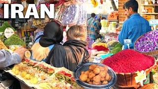 Street Food in Iranian Style  Falafel and Yumurta in Tehran Bazaar and Various Grocery