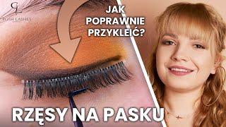 Jak przykleić sztuczne rzęsy na pasku? Jak zakładać rzęsy krok po kroku + Make up  Posh Lashes