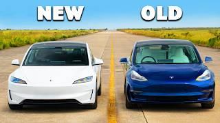 New Tesla Model 3 Performance v Old DRAG RACE