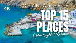 CRETE TOP 15 Places You Might NOT Know in CHANIA GREECE Travel Video 4K