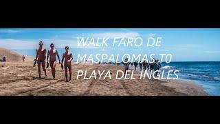 Walk from Maspalomas Beach to Playa del Ingles December2019. Gran Canaria