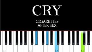 Cigarettes After Sex - Cry  Piano Tutorial