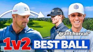 2v1 Best Ball With Grant Horvat and D1 Golfer  Bryson DeChambeau