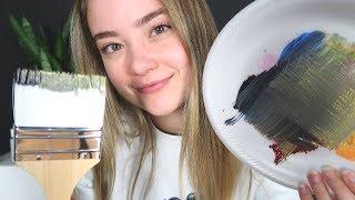 ASMR PAINTING YOUR FACE FOR SLEEP Brushing Sounds Hand Movements Quiet Whispering