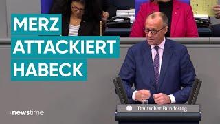 Merz attackiert Scholz und Habeck im Bundestag Sie können es nicht