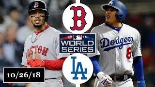 Boston Red Sox vs Los Angeles Dodgers Highlights  World Series Game 3  October 26 2018
