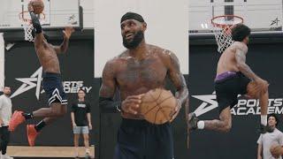 LeBron James vs Obi Toppin dunk contest after workout 