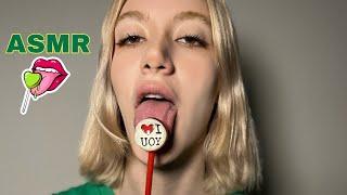 ASMR lollipop eating deep mouth sound