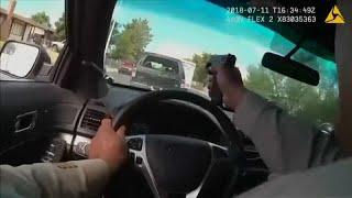 ABDde polis kaçan şüphelileri aracının ön camından ateş ederek durdurdu