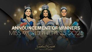 Miss World Philippines 2024 Announcement of Winners